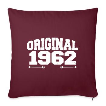 Original 1962 | Cadeau d’anniversaire 1962 - Housse de coussin décorative 45 x 45 cm - bordeaux - Devant