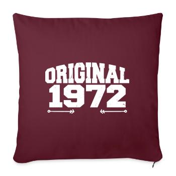 Original 1972 | Cadeau d’anniversaire 1972 - Housse de coussin décorative 45 x 45 cm - bordeaux - Devant