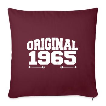 Original 1965 | Cadeau d’anniversaire 1965 - Housse de coussin décorative 45 x 45 cm - bordeaux - Devant