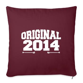 Original 2014 | Cadeau d’anniversaire 2014 - Housse de coussin décorative 45 x 45 cm - bordeaux - Devant