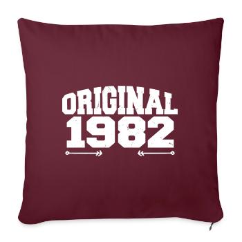 Original 1982 | Cadeau d’anniversaire 1982 - Housse de coussin décorative 45 x 45 cm - bordeaux - Devant