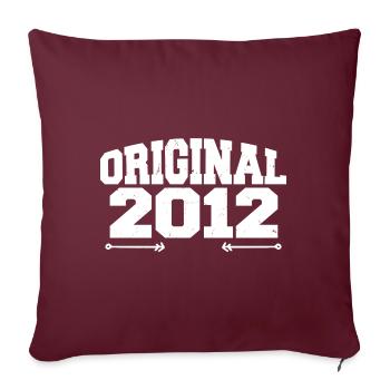 Original 2012 | Cadeau d’anniversaire 2012 - Housse de coussin décorative 45 x 45 cm - bordeaux - Devant