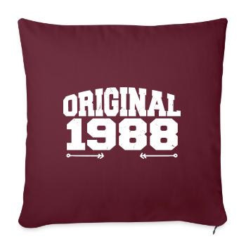 Original 1988 | Cadeau d’anniversaire 1988 - Housse de coussin décorative 45 x 45 cm - bordeaux - Devant