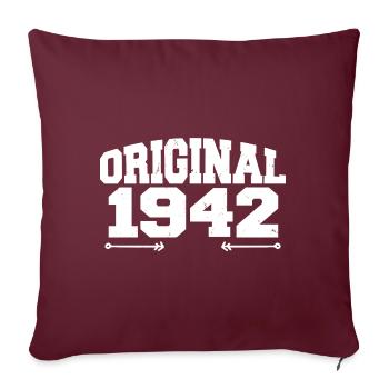 Original 1942 | Cadeau d’anniversaire 1942 - Housse de coussin décorative 45 x 45 cm - bordeaux - Devant