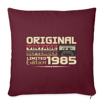 1985 - Les légendes Sont Nées en Septembre 1985 - Housse de coussin décorative 45 x 45 cm - bordeaux - Devant
