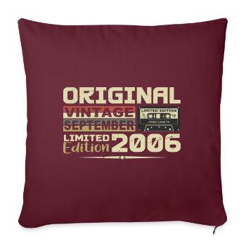 2006 - Les légendes Sont Nées en Septembre 2006 - Housse de coussin décorative 45 x 45 cm - bordeaux - Devant