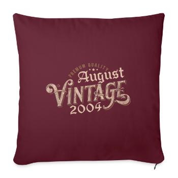 Cadeau Août 2004 Anniversaire Août 2004 August - Housse de coussin décorative 45 x 45 cm - bordeaux - Devant