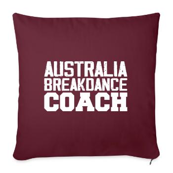 Australien Breakdance Trainer - Sofakissenbezug 45 x 45 cm - Burgunderrot - Vorne