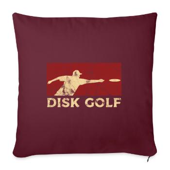 Disc Golf - Sofa pillowcase 17,3'' x 17,3'' (45 x 45 cm) - burgundy - Front
