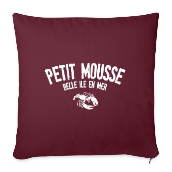 Petit mousse Belle Ile en mer - Housse de coussin décorative 45 x 45 cm - bordeaux - Devant