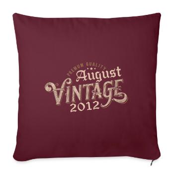 Cadeau Août 2012 Anniversaire Août 2012 August - Housse de coussin décorative 45 x 45 cm - bordeaux - Devant