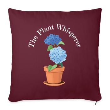 Jardiner le chuchoteur de plantes - Housse de coussin décorative 45 x 45 cm - bordeaux - Devant