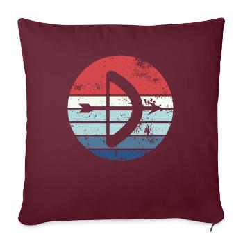 Bogen Schießen Geschenk Spruch Bogenschießen - Sofakissenbezug 45 x 45 cm - Burgunderrot - Vorne