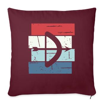 Bogen Schießen Geschenk Spruch Bogenschießen - Sofakissenbezug 45 x 45 cm - Burgunderrot - Vorne