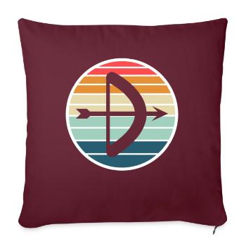 Bogen Schießen Geschenk Spruch Bogenschießen - Sofakissenbezug 45 x 45 cm - Burgunderrot - Vorne