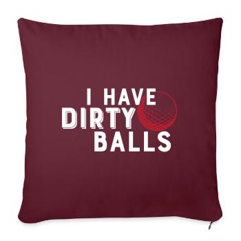J’ai des couilles sales - Housse de coussin décorative 45 x 45 cm - bordeaux - Devant