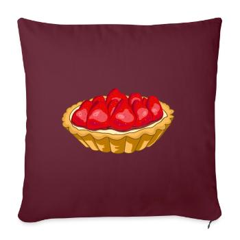 Strawberry tart - Sofa pillowcase 17,3'' x 17,3'' (45 x 45 cm) - burgundy - Front