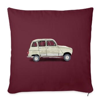 Oldtimer - Sofakissenbezug 45 x 45 cm - Burgunderrot - Vorne
