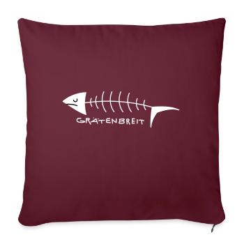 Chevrons drôles larges - Housse de coussin décorative 45 x 45 cm - bordeaux - Devant
