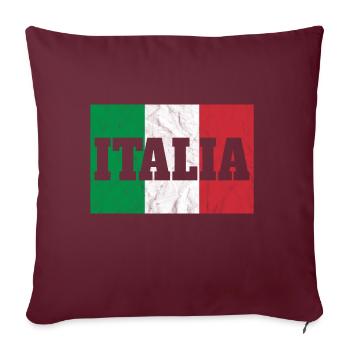 Italia Drapeau - Chemise Italie - Housse de coussin décorative 45 x 45 cm - bordeaux - Devant