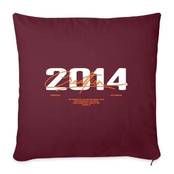2014 Vintage Rétro 2014 Cadeau D'anniversaire 2014 - Housse de coussin décorative 45 x 45 cm - bordeaux - Devant
