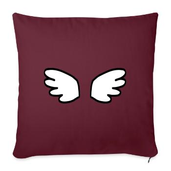 Ailes d'ange / ailes d'ange / ailes d'ange / naissance - Housse de coussin décorative 45 x 45 cm - bordeaux - Devant