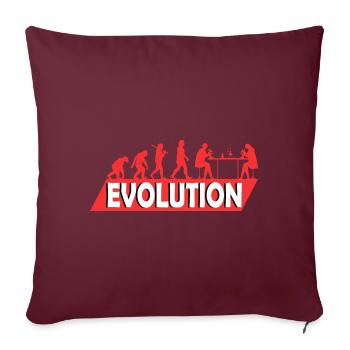 Biologie Biologiste Études Étudiant Évolution - Housse de coussin décorative 45 x 45 cm - bordeaux - Devant
