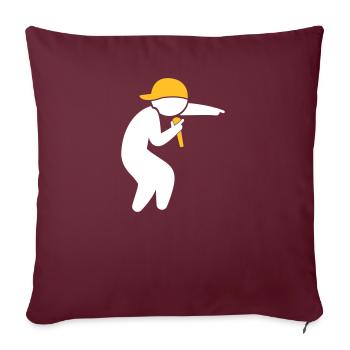 Hiphop Rapper - Housse de coussin décorative 45 x 45 cm - bordeaux - Devant