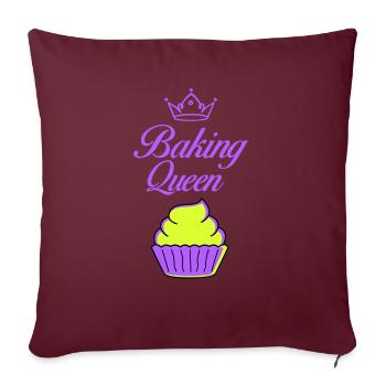 baking queen - Sofakissenbezug 45 x 45 cm - Burgunderrot - Vorne