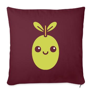 Olive - Sofakissenbezug 45 x 45 cm - Burgunderrot - Vorne