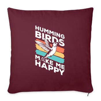 Oiseau coloré Mindtopia Diversité - Housse de coussin décorative 45 x 45 cm - bordeaux - Devant