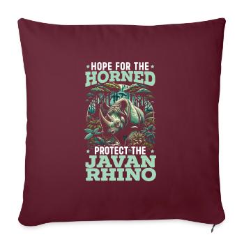 Espèces en voie de disparition, amoureux des animaux, bien-être animal - Housse de coussin décorative 45 x 45 cm - bordeaux - Devant