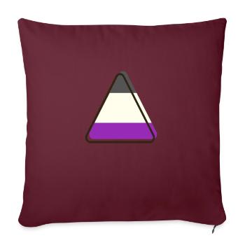 Triangle asexuel - Housse de coussin décorative 45 x 45 cm - bordeaux - Devant