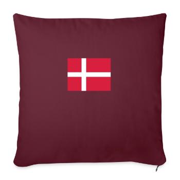 Drapeau national du Danemark - Housse de coussin décorative 45 x 45 cm - bordeaux - Devant
