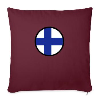 Sous le signe de la Finlande - Housse de coussin décorative 45 x 45 cm - bordeaux - Devant