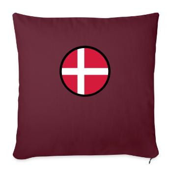 Marqué par le Danemark - Housse de coussin décorative 45 x 45 cm - bordeaux - Devant