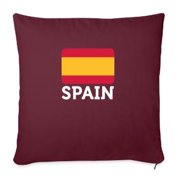 Nationalflagge von Spanien - Sofakissenbezug 45 x 45 cm - Burgunderrot - Vorne