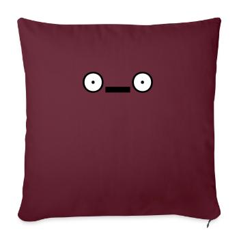 émoticônes japonais 101 Kaomoji par NJ - Housse de coussin décorative 45 x 45 cm - bordeaux - Devant