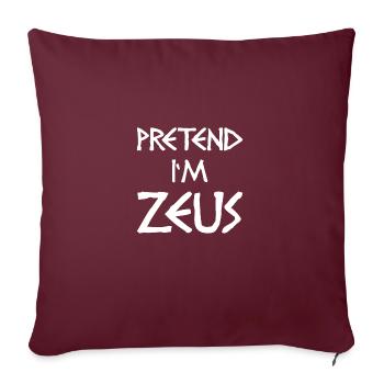 Faire semblant d’être Zeus - Costume de Dieu drôle - Housse de coussin décorative 45 x 45 cm - bordeaux - Devant