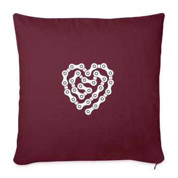 Heart of chain links - Sofa pillowcase 17,3'' x 17,3'' (45 x 45 cm) - burgundy - Front