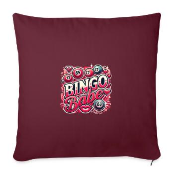 Bingo Babe - Sofakissenbezug 45 x 45 cm - Burgunderrot - Vorne