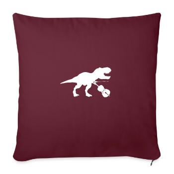 Cellosaurus Violoncelle Violoncelliste Dinosaur Rex Musique - Housse de coussin décorative 45 x 45 cm - bordeaux - Devant
