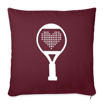 Padel tennis Padel raquette filles padel - Housse de coussin décorative 45 x 45 cm - bordeaux - Devant