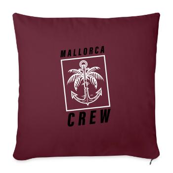 Ancre de palmier d’équipage à Majorque - Housse de coussin décorative 45 x 45 cm - bordeaux - Devant