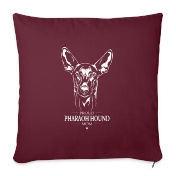 Pharaon Chien Maman Chiens Pharaon Chien Wilsigns - Housse de coussin décorative 45 x 45 cm - bordeaux - Devant