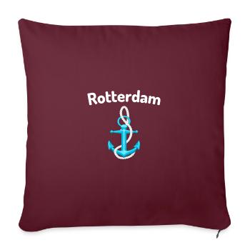 Rotterdam - Sofakissenbezug 45 x 45 cm - Burgunderrot - Vorne