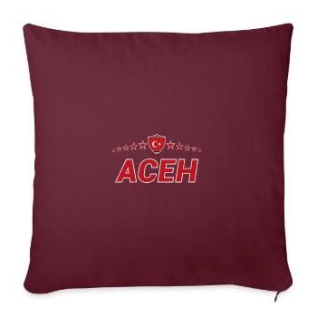 L’Aceh - Housse de coussin décorative 45 x 45 cm - bordeaux - Devant