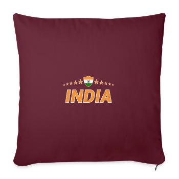 Inde - Housse de coussin décorative 45 x 45 cm - bordeaux - Devant