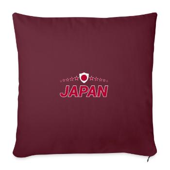 Japan - Sofakissenbezug 45 x 45 cm - Burgunderrot - Vorne