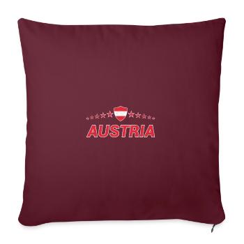 Autriche - Housse de coussin décorative 45 x 45 cm - bordeaux - Devant